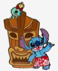 Stitch Scrump And Tiki Mask Hot Topic Summer Stitch Blind Box Loungefly Disney Pin
