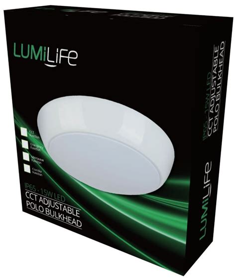 Lumilife W W Dual Wattage Led Bulkhead Ip Cct Switchable