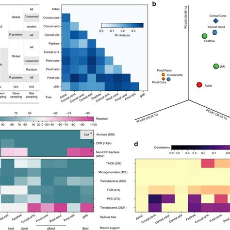 Comparison Of Topologies Of Multiple Species Trees Nine Species Trees