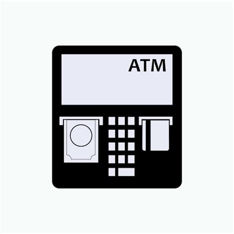 Premium Vector Atm Icon Automatic Teller Machine Symbol Vector