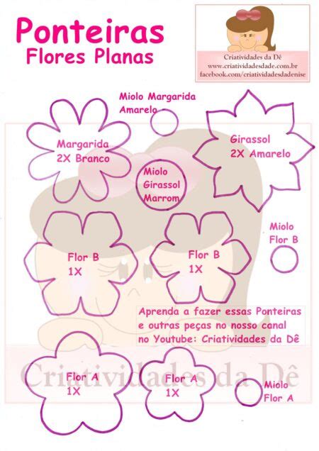 54 Moldes De Flores De EVA Para Imprimir Fotos Como Fazer