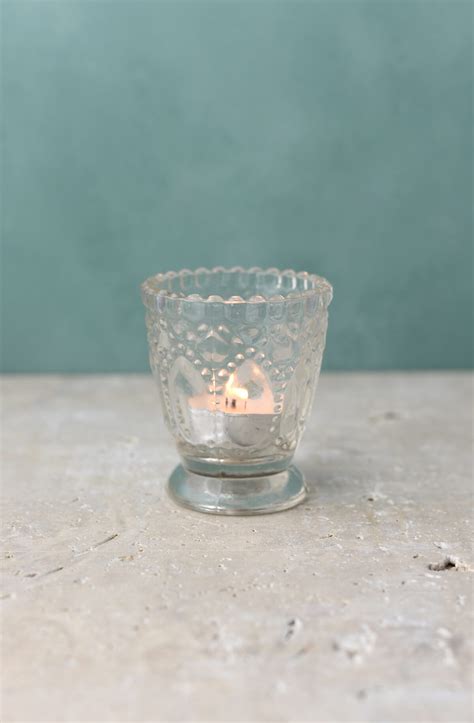 Clear Glass Hobnail Heirloom Votive Candle Holders