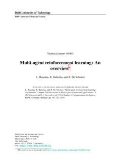 Multi Agent Reinforcement Learning An Overview TU Delft Multi