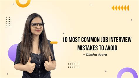 Job Interview Mistakes To Avoid Top Tips