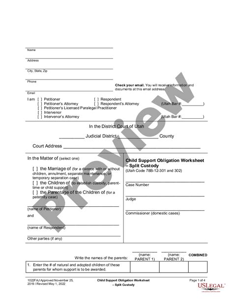 Free Child Support Worksheet Nc Download Free Child Support Worksheet