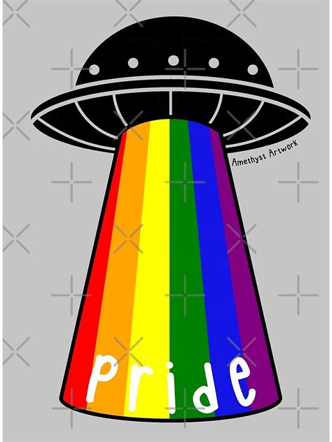 Extraterrestrial Ufo Lgbt Pride Beam Poster For Sale By