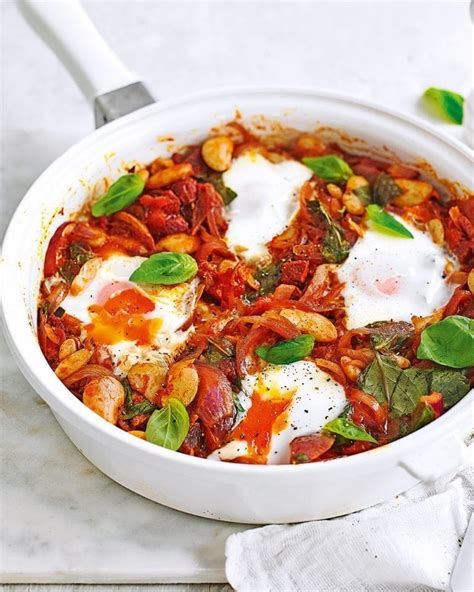 Spicy Baked Eggs With Tomatoes And Chickpeas Delicious Magazine