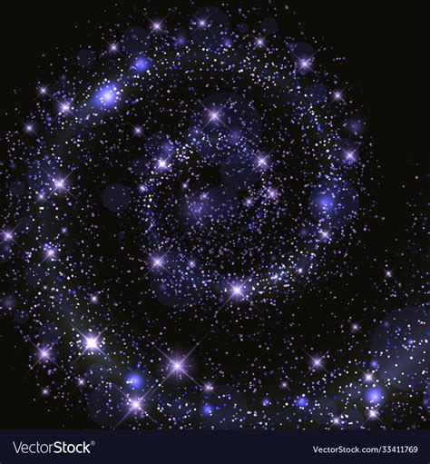 Space galaxy background with stars Royalty Free Vector Image