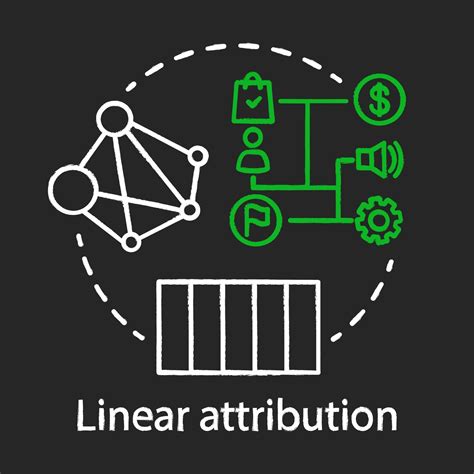 linear attribution chalk concept icon multi touch attribution model