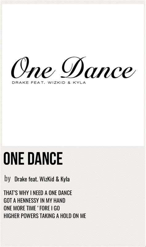 One Dance Music Album Covers First Dance Songs Dance Poster