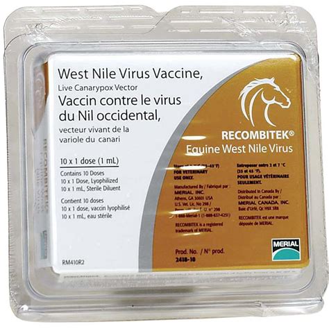 Buy Equine Recombitek West Nile Virus Vaccine Online now