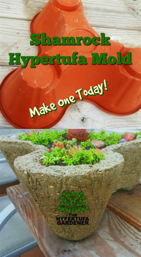 One Of My Cutest Hypertufa Molds The Shamrock Hypertufa Succulent Gardening Creative Planter