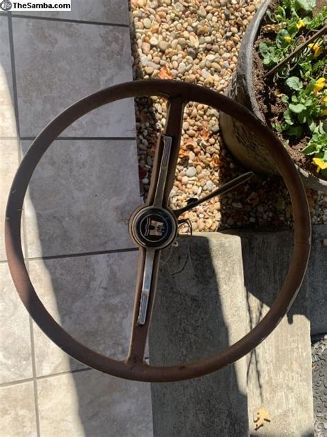 TheSamba VW Classifieds Type 3 Steering Wheel Column Teak