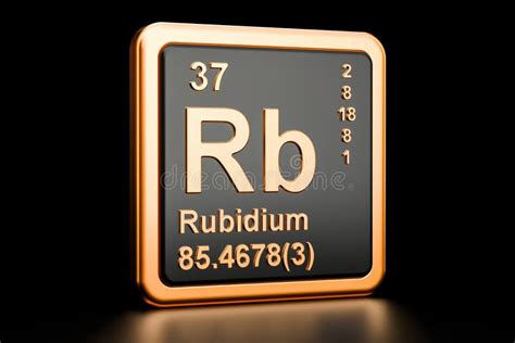 Rubidium Rb Chemical Element Rubidium Sign With Atomic Number Chemical 37 Element Of Periodic