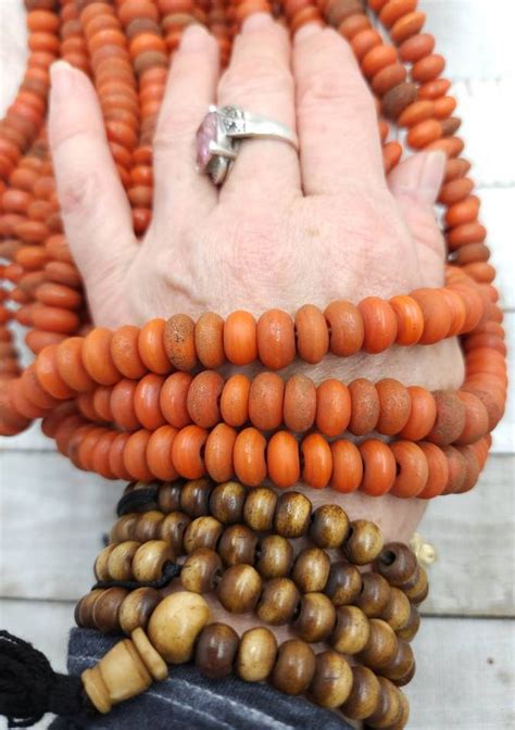 Beautiful Indonesian Java Glass Beads Color Orange Option To Etsy