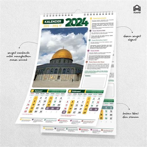 Kalender Puasa 2024 I Kalender Dinding I Bahan Tebal I Ukuran 31x47cm I B01 Lazada Indonesia