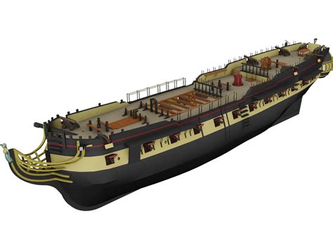 HMS Surprise 3D Model - 3DCADBrowser