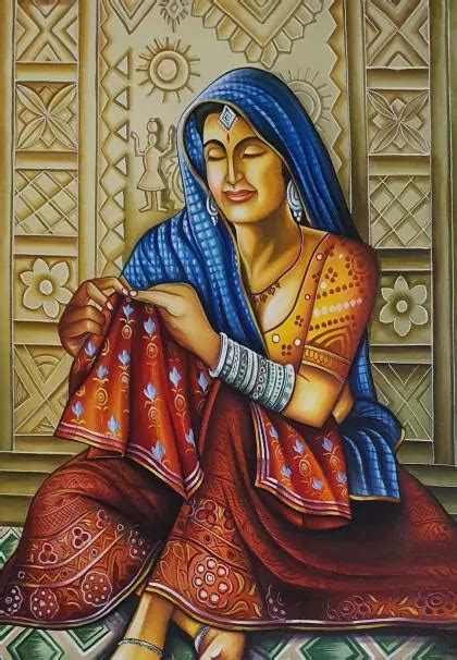 Hanish Arts & Crafts Modern Rajasthani Handmade Painting 24 inch x 36 ...