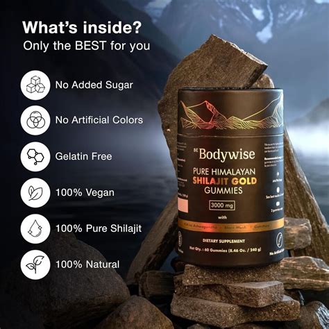 Be Bodywise Pure Himalayan Shilajit Gummies With Ashwagandha