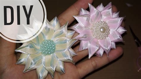 Diy Cara Membuat Kanzashi Flower Tutorial Bros Simple By