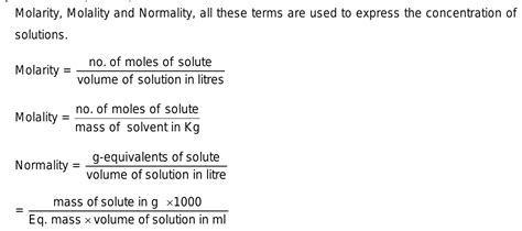 24. What is molality and normality?