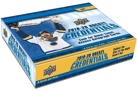 2019 20 Upper Deck Credentials Hockey Hobby Box 2019 20 Tw