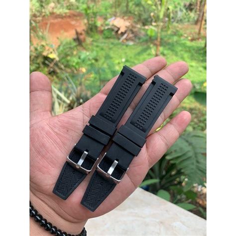 Jual Strap Tali Jam Tangan Karet Rubber Hitam Lembut Mm Shopee