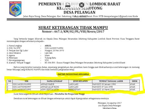 Detail Contoh Surat Keterangan Berprestasi Koleksi Nomer