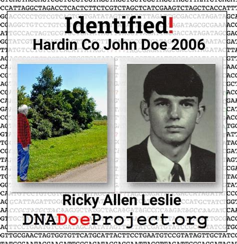 DNA Doe Project on Twitter: "Ricky Allen Leslie died of natural causes ...