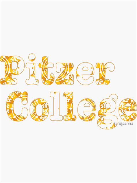 "Pitzer College" Sticker by tarajeanne | Redbubble