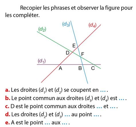 Segments Droites Et Constructions Exercices Maths Me Sixi Me