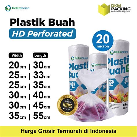 Jual Plastik Kantong Buah Sayur Daging Fotocopy HD Roll Bag Delkochoice