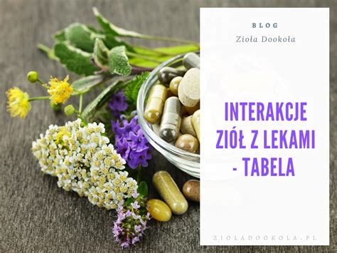 Interakcje ziół z lekami tabela Blog Zioła Dookoła