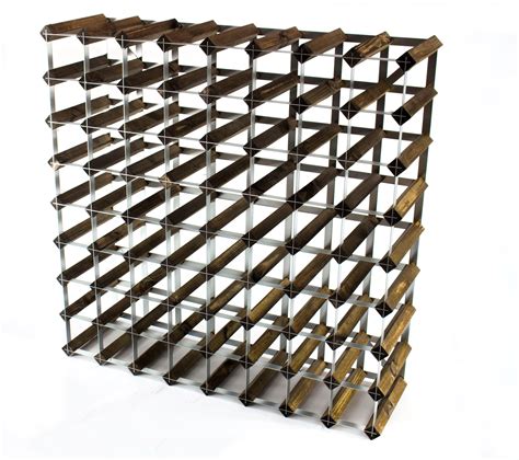 Classic 72 Bottle Walnut Wine Rack Ready Assembled Cranville