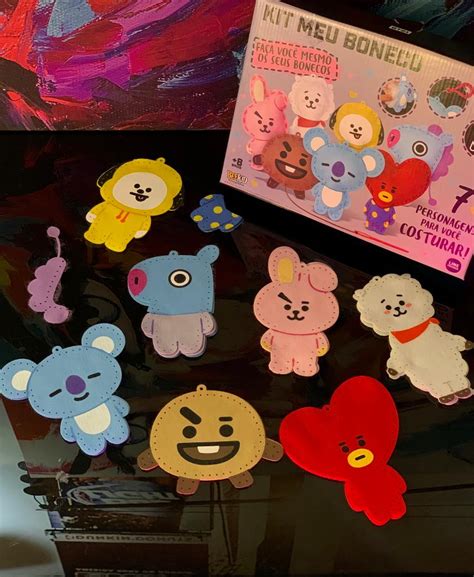 Kit De Costurar Meu Boneco BT21 BTS Koya Shooky Cooky RJ Tata Chimmy