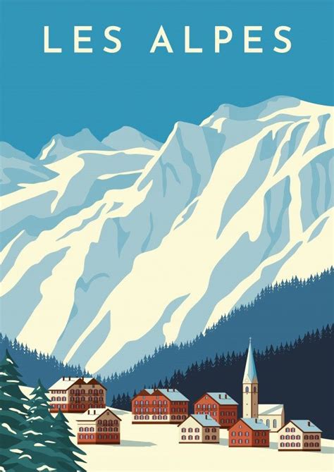 Vintage Alps Travel Poster A Nostalgic Journey