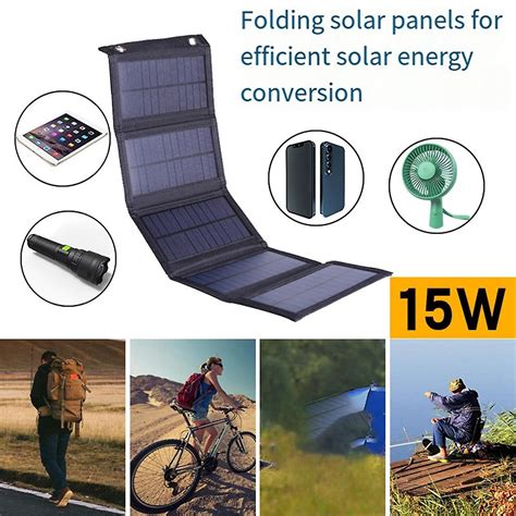 Solar Charging Pad Cell Phone Outdoor Waterproof Solar Folding Bag 5