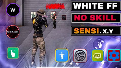 White Ff No Skill Sensi 📱 Mobile In Settings Sensitivity 🤔🔥 Free Fire