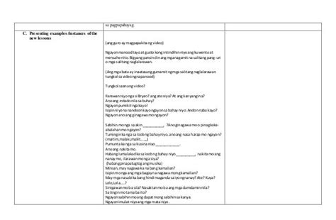 Lesson Plan In Filipino Grade 1 Pangngalan Detailed Lesson Plan In Filipino Grade 1 Pangngalan