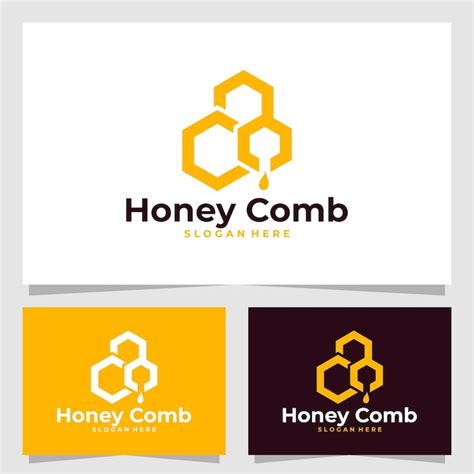 Premium Vector Honey Comb Logo Vector Design Template