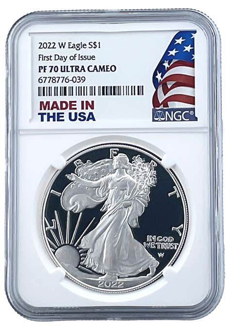 2022 W 1oz Silver Eagle Proof NGC PF70 Ultra Cameo First D