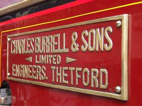 Nameplate On A Steam Tractor At Brighton Les Chatfield Flickr