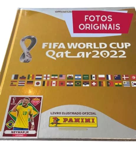 Album Dourado Capa Dura Completo Copa Figurinha Neymar R Em