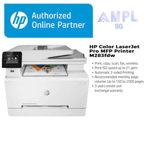 HP M283fdw Color LaserJet Pro MFP Printer-Print,copy,scan,fax,wireless ...