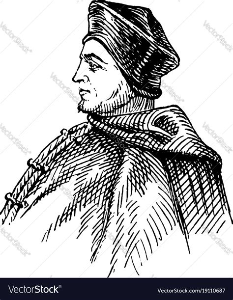 Cardinal Thomas Wolsey Vintage Royalty Free Vector Image