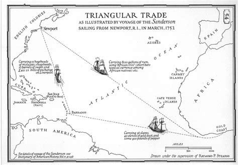 Triangular Trade with Triangular Trade Map Printable | Printable Maps