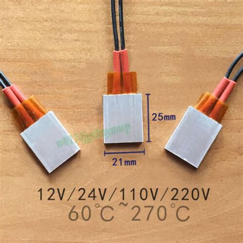 Ptc Heater Plate 12v 220v Constant Temperature Element Thermostat Heating Tablet Ebay