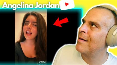 1ST REACTION ANGELINA JORDAN TIK TOK VIDS IS SHE WEARING BLUE