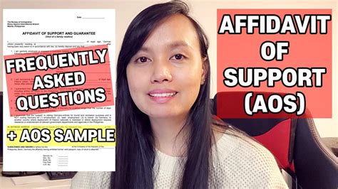 Affidavit Of Support Frequently Asked Questions Aos Sample Part