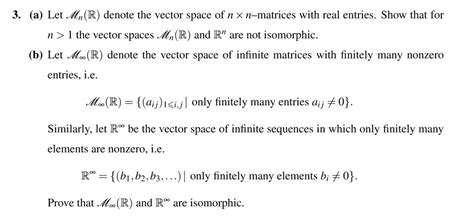 Solved A Let N R Denote The Vector Space Of N X N Matrices